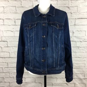 Old Navy women denim jacket XL blue pockets